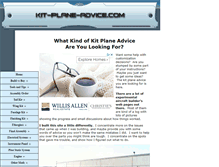 Tablet Screenshot of kit-plane-advice.com